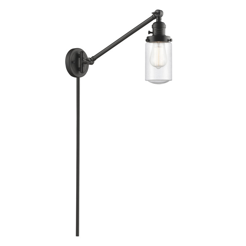 Saroyan Plug-in Swing Arm Sconce, Seedy, Oil Rubbed Bronze, Bulb Not Included