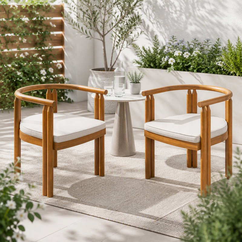 Chaise en bois avec accoudoirs