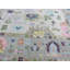 Tapis oriental coloré Oushak noué à la main en ivoire / bleu / rose-69534595