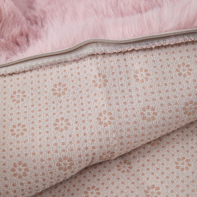 Cotton Rectangular Backrest Cushion, Pink