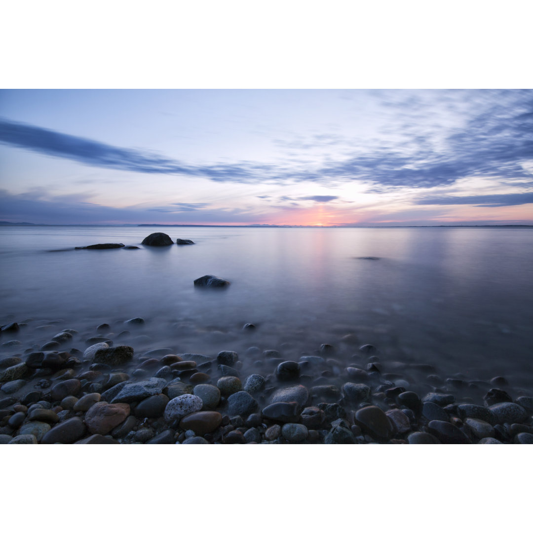 Crescent Strand bei Sonnenuntergang - Leinwandbild