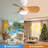 23 Inch Mini Led Ceiling Fan With 3 Color Dimmable 3 ABS Blades Remote Control DC Motor For Bedroom-1512172047-1512172044