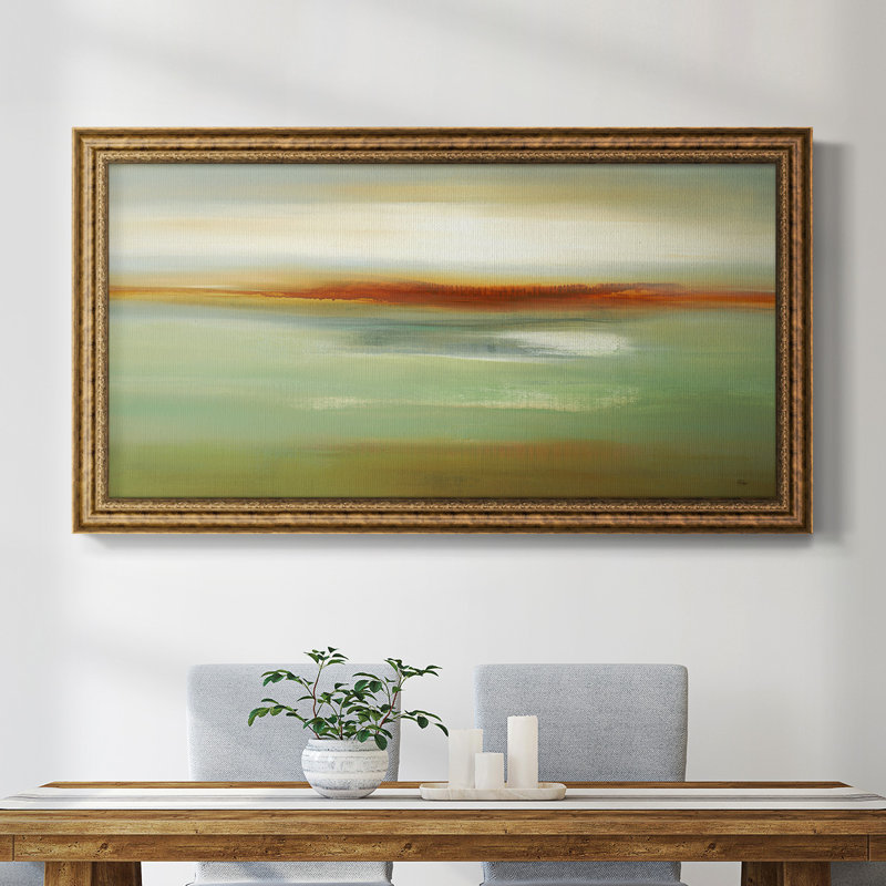 Verde Vision - Reproduction de photo sur toile, H 25 po x l 45 po x P 1 po, Or Atique