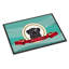 Tapis de porte pour l’extérieur antidérapant carlin merry christmas-16654588-16654587