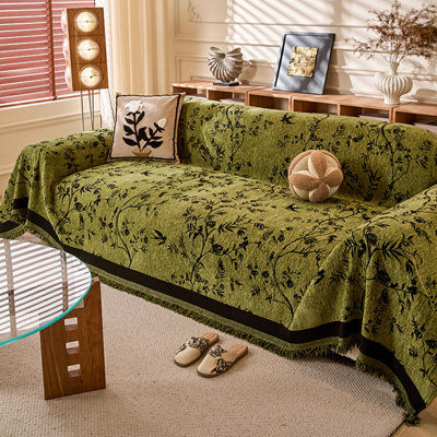 Retro Style Sofa Cover - All-Season, Chenille Fabric Sofa Cushion