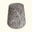 Table d'appoint d'extérieur sculptée avec base piédestal solide et demi-sphère, idéale pour une utilisation intérieure et extérieure-1139754327