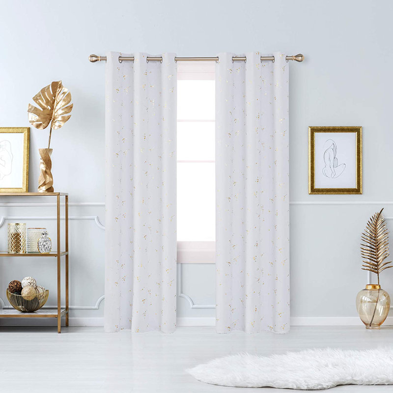 Makvala Room Darkening Curtain Pair, 42" W x 54" L, Off White