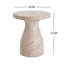Table d'appoint en béton léger Travertine Look pour l'extérieur ou l'intérieur | Idée de cadeau