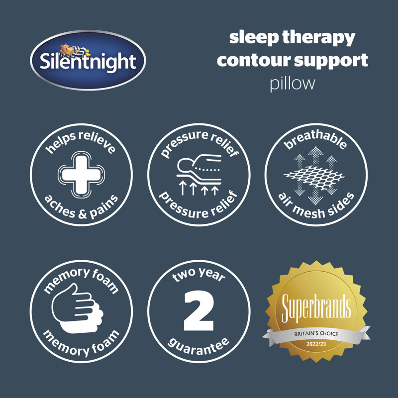  Sleep Therapy Contour Support Pillow