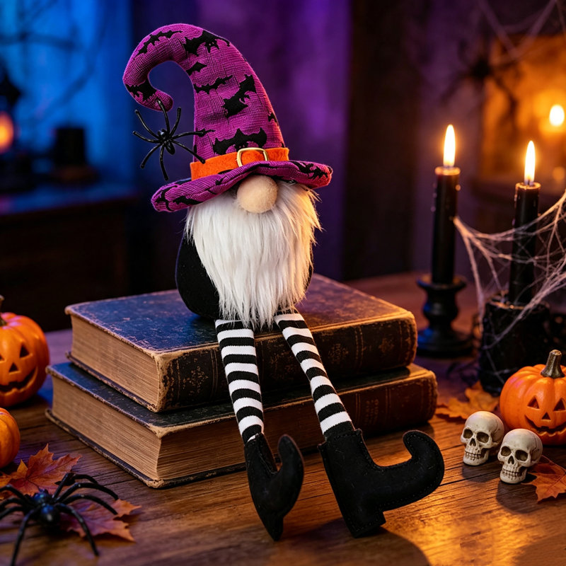 Poupée gobelin rayée d'Halloween