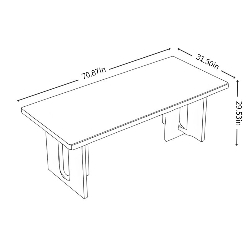 Simple and Retro Designed Rectangular Dining Table