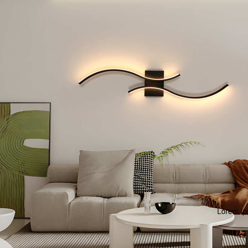 LED Flush Mounted Sconce, Black