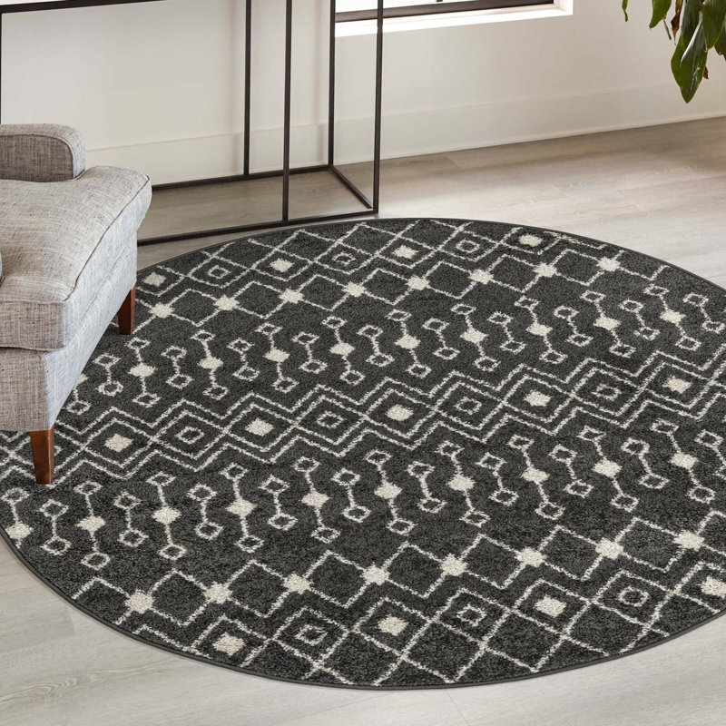 Somerville Geometric Indoor Rug, Round 3'3"