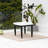 Gweny Aluminum Outdoor Side Table with Sintered Stone Top & Tapered Legs