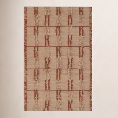 Celia Brown Hand-Woven Striped Wool Rug