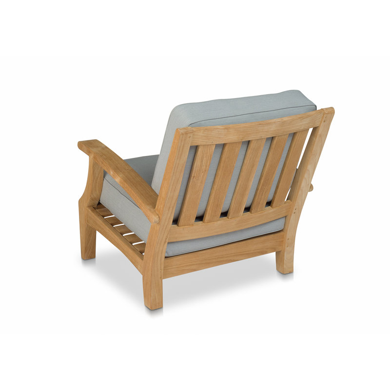 Teak Outdoor Lounge Chair with Ottoman