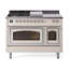 ILVE Nostalgie II Noblesse 48 inch Dual Fuel Range (5 Sealed Burners + Griddle + French Top, Triple Glass Door)-1568569770-1568569774-1568569779
