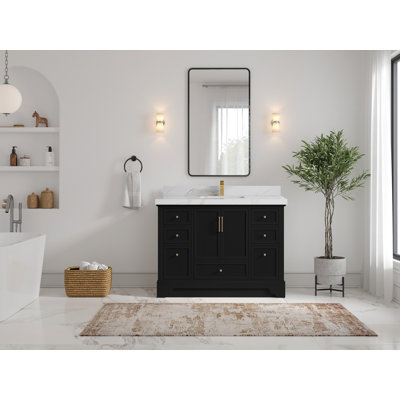 Alys 48'' Single Bathroom Vanity with Quartz Top