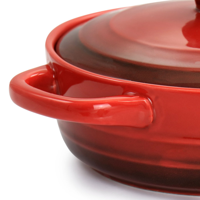 Crock Pot Appleton 10Oz Stoneware Mini Casserole Baker In Gradient Red