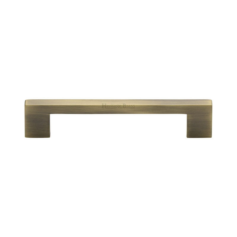 Heritage Brass Heritage Cabinet Pull Metro Design, Antique Brass, 14.8cm L x  1cm W