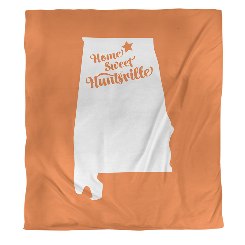 Housse de couette alabama Huntsville, Housse de couette simple TG, Orange
