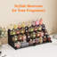 Présentoir à 4 niveaux avec clôtures décoratives, organisateur de parfum en plastique de 12 pouces, présentoir pour figurines, petit gâteau, dessert, support de bureau pour l'organisation et la décoration, paquet de 2-111135416