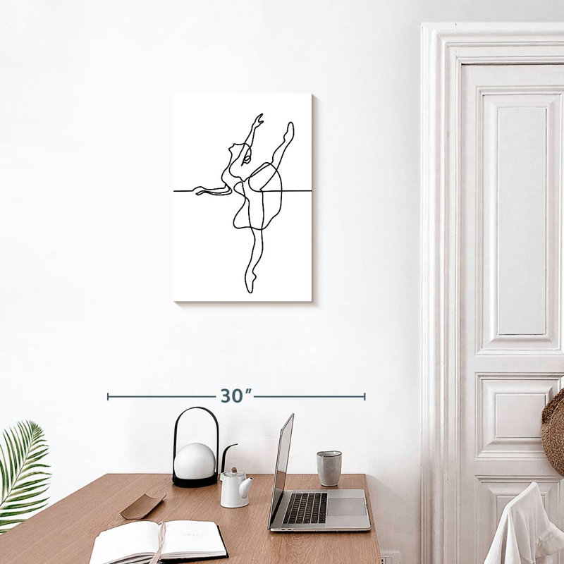 Danseuse de ballerine Enn One Line, H 24 po x l 16 po