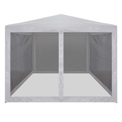 Tente de réception avec 4 murs latéraux en filet 9,8 x 9,8 pi