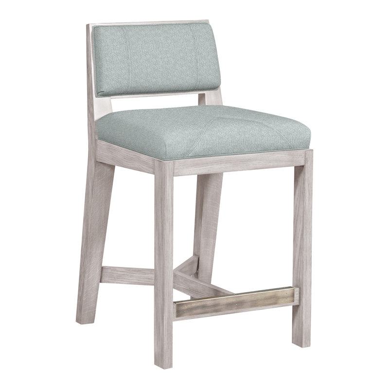 Thom Filicia Solid Wood 26.5" Counter Stool, Dove Gray, Ian Haze