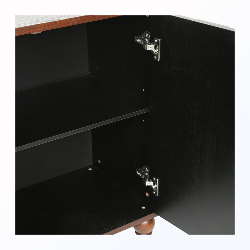 Buffet avec motif en nid d'abeille, Brown