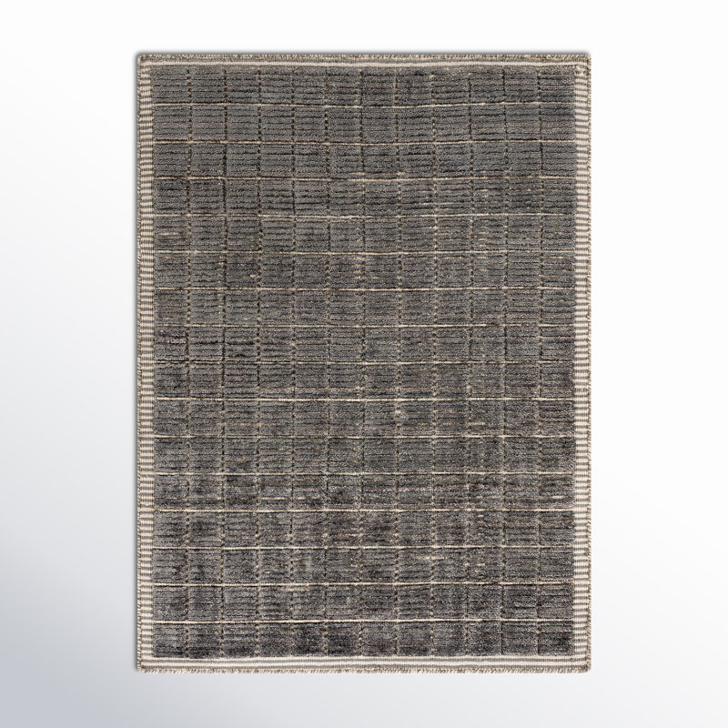 Tapis en mélange de laine tissé à la main Jacey , Rectangle de 10 pi x 14 pi