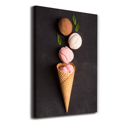 Ice Cream In A Wafer - Wrapped Canvas Print