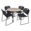 Ensemble de table de salle à manger ronde et de chaises de 36 po Kee-73411785-73411780