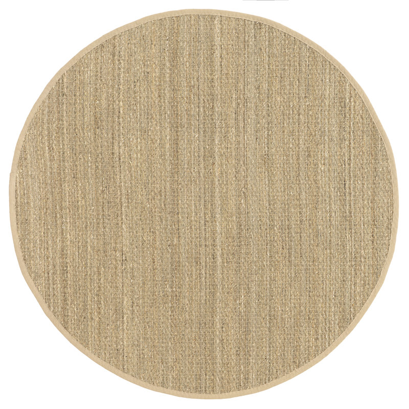 Tapis en ruppie maritime de style ferme Palacio, Rond 4 pi