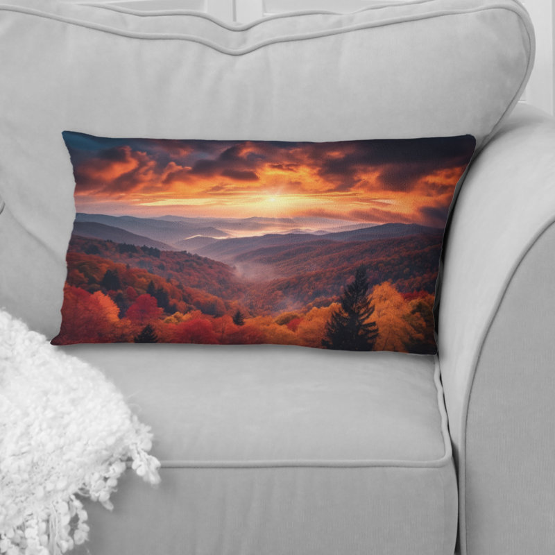 Coussin décoratif Great Tennessee, Great Smoky Mountains, Tennessee, H 12 po x l 20 po