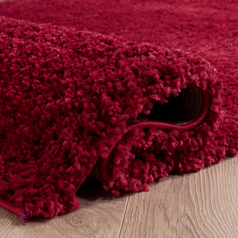 Tapis brun Angeliya, Rectangulaire 3 pi x 5 pi, Rouge