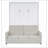 Full Size Murphy Bed Wall Bed With Cushion,White-464615868-464615811