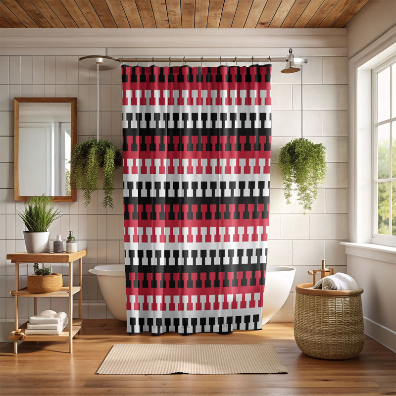 Rouge onyx - rideau de douche Premium, H 74 po x l 71 po