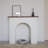 White + Walnut Solid Wood Freestanding Fireplace-116131395