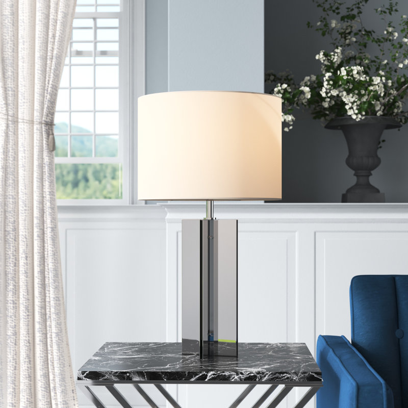 Lampe de table 27 po Cityside, Nickel