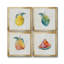 Happy Lemon - ensemble de 4 peintures sur toile encadrées-60148657-60148661