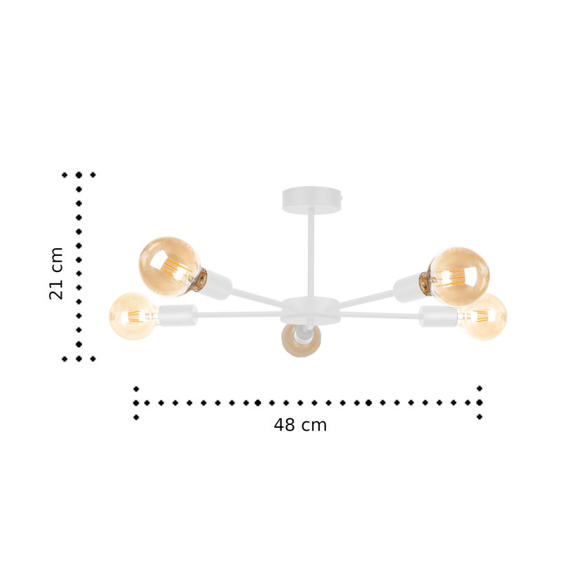 Iberia Flush Mount, White