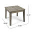 Table d'appoint en bois, gris, look transitionnel pour les loisirs de jardin, 20 po x 20 po x 16,17 po, capacité de poids extérieure de 30 lb gris minimaliste transitionnel, 20 po x 20 po x 16,17 po, avec roulement