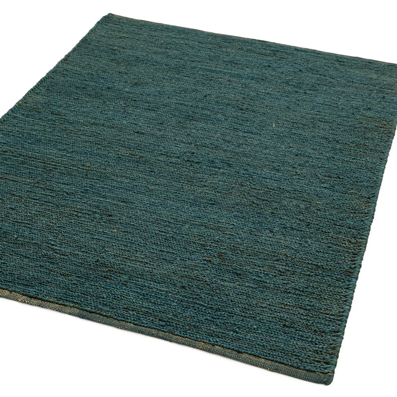 Spathariko Jute Hand Woven Teal Area Rug, Rectangle 120 x 170cm
