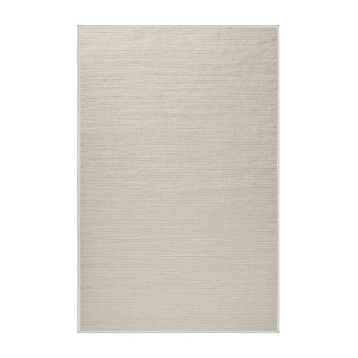 Machine Washable Solid Beige Area Rug