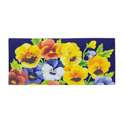 Tapis de bienvenue Welcome Pansies Sassafras