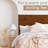 Haven King Solid Wood Bed Frame with Headboard, Walnut Finish Scandinavian Platform Bed All Mattress Support, 800 lbs Capacity, Noise-Free & Non-Slip Design-1009728373-1009728374