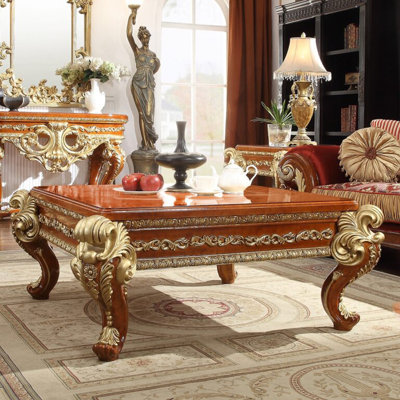 TABLE DE CAFÉ DÉCORÉE À LA MAIN LUXURY MOBILYA