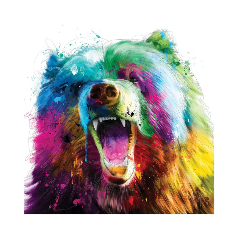 Bear Pop by Patrice Murciano - Wrapped Canvas Print