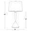 Lampe de table en métal nickel brossé avec abat-jour en lin blanc - ensemble de 2